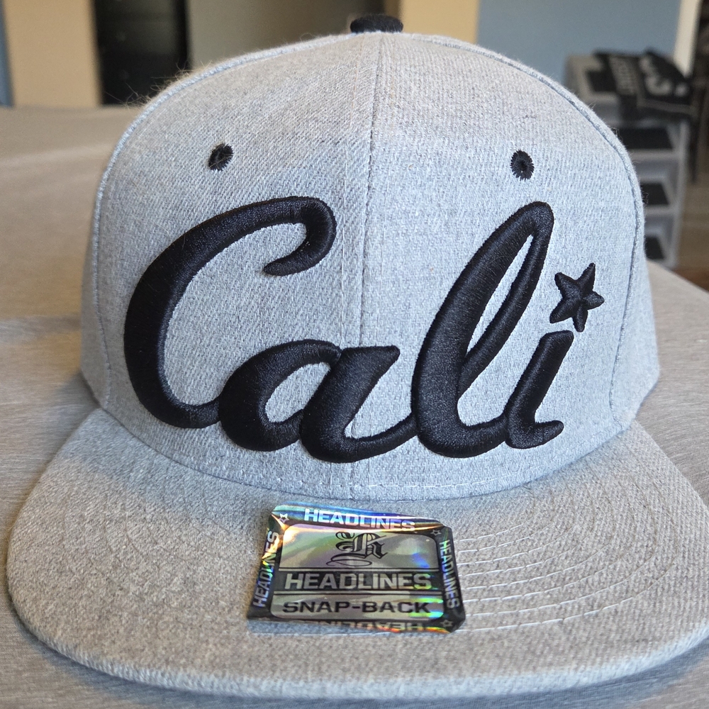 Gray Cali Snapback Hat